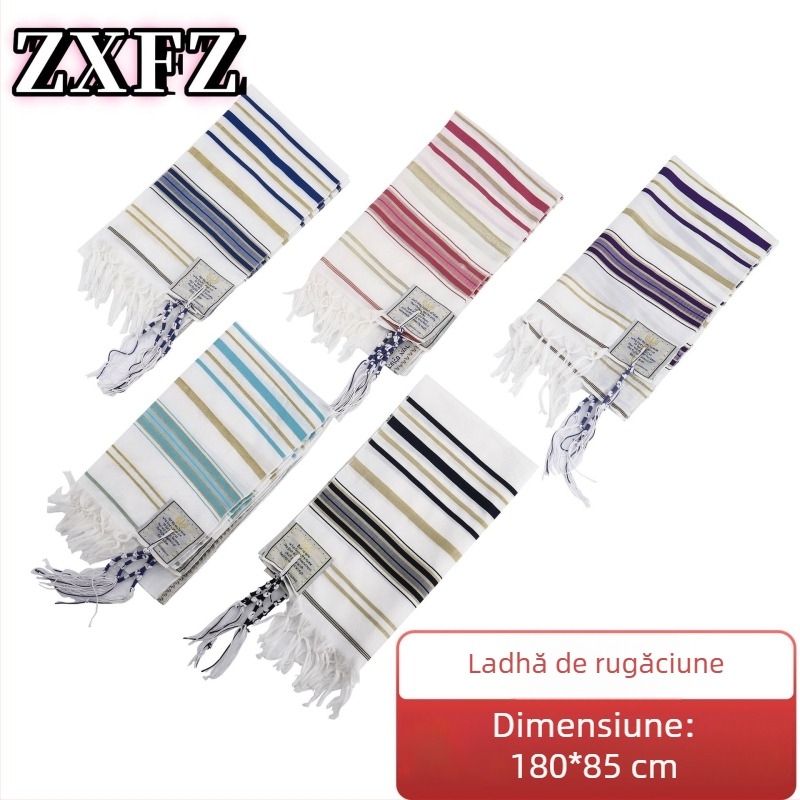 Turban de rugăciune din poliester, țesătură plată, unisex, potrivit pentru toate sezoanele, stil retro etnic