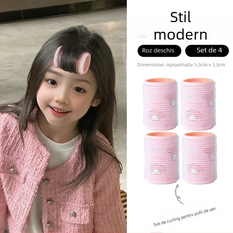 Tub de curling pentru copii cu personaje de desene animate — plastic/rășină, realizat manual, Yinmai