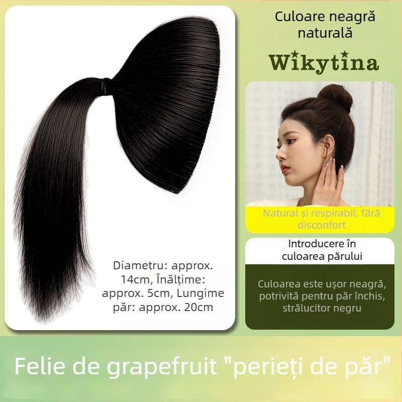 Accesoriu pentru păr din silicon, model Grapefruit Peel, pernă superioară invizibilă pentru rădăcina părului, finisaj ștanțat