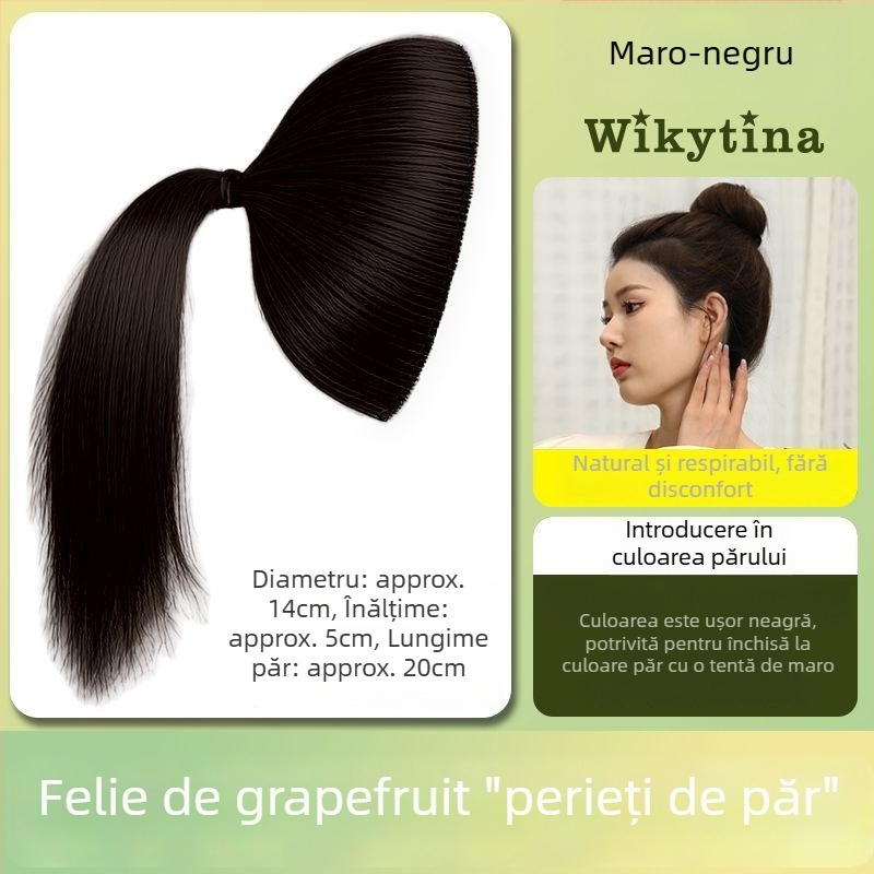 Accesoriu pentru păr din silicon, model Grapefruit Peel, pernă superioară invizibilă pentru rădăcina părului, finisaj ștanțat