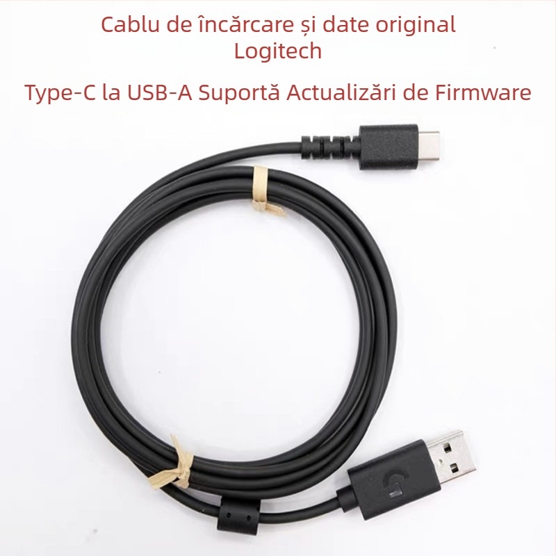 Cablu USB pentru mouse, compatibil cu GPW1, GPW2 și G102, G302, G402, G502 Hero, G303, G403, G300, G300S; interfață Micro USB
