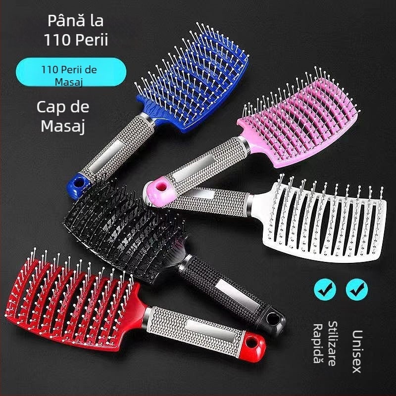 Pieptene din plastic pentru masaj și ondulare – perie de păr boutique premium pentru păr lung buclat