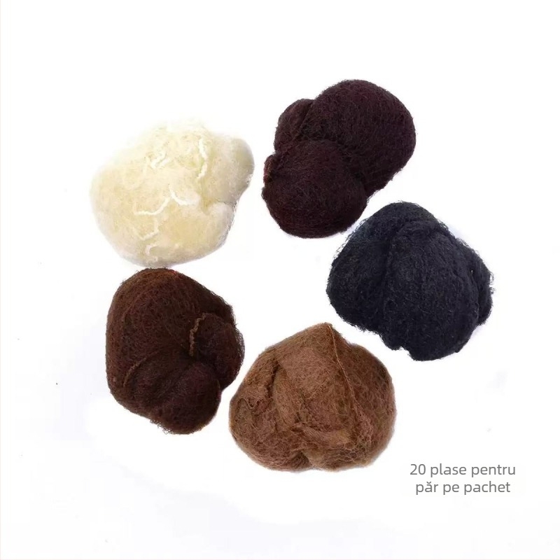 Rețea de coc din nylon, tricotată, cu dantelă de 5 mm, stil simplu, accesoriu de păr unisex