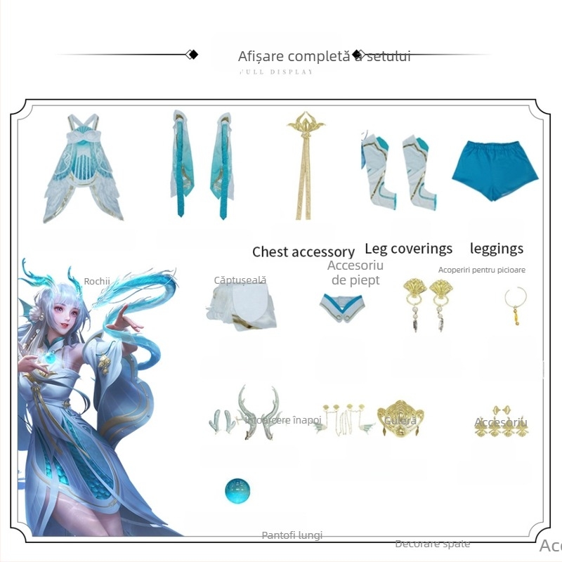 Costum cosplay pentru jocuri/roluri, Mido Animation, material Spandex, primăvara 2024