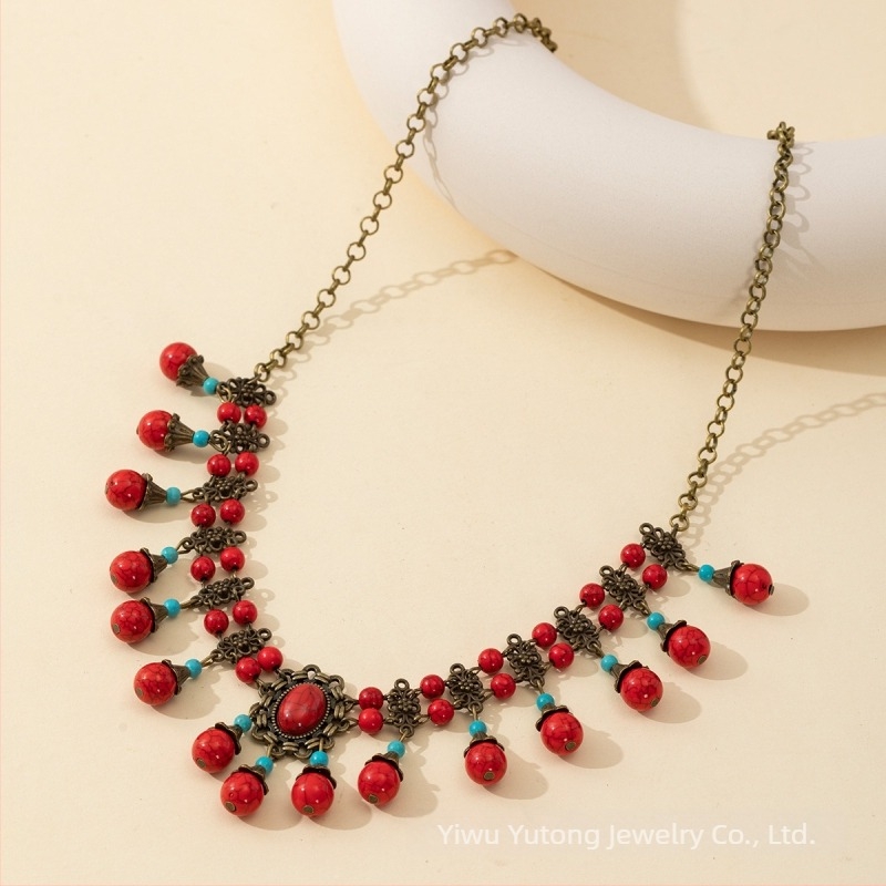 Accesoriu pentru cap Boho cu ciucuri pentru femei, stil etnic, ornament pentru frunte, aliaj, primăvara 2024