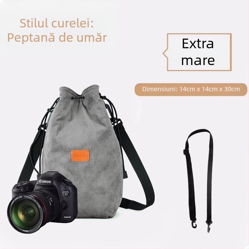 Geantă interioară pentru camere mirrorless/SLR, cu căptușeală de pluș — husă de protecție ultraușoară pentru Nikon, Canon, Sony, Fuji
