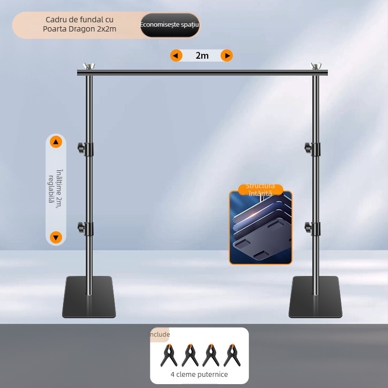 Extreme Shadow Stativ de fundal cu fundal cromakey pentru fotografia produselor — construcție din fier și ABS