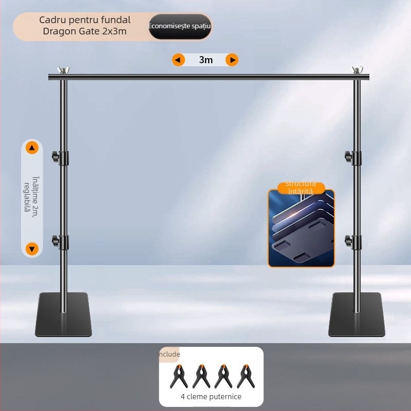 Extreme Shadow Stativ de fundal cu fundal cromakey pentru fotografia produselor — construcție din fier și ABS