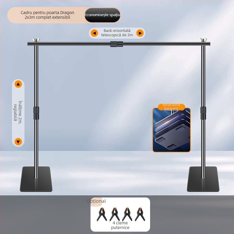 Extreme Shadow Stativ de fundal cu fundal cromakey pentru fotografia produselor — construcție din fier și ABS