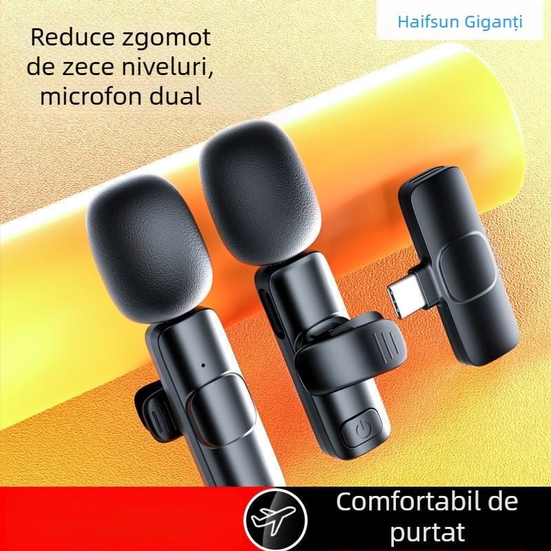Microfon lavalier cablat, capsulă capacitivă, SNR ≥ 60 dB, fără baterie încorporată
