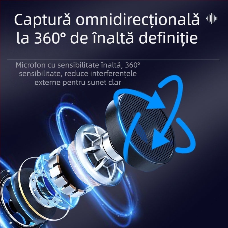 Microfon lavalier cablat, capsulă capacitivă, SNR ≥ 60 dB, fără baterie încorporată