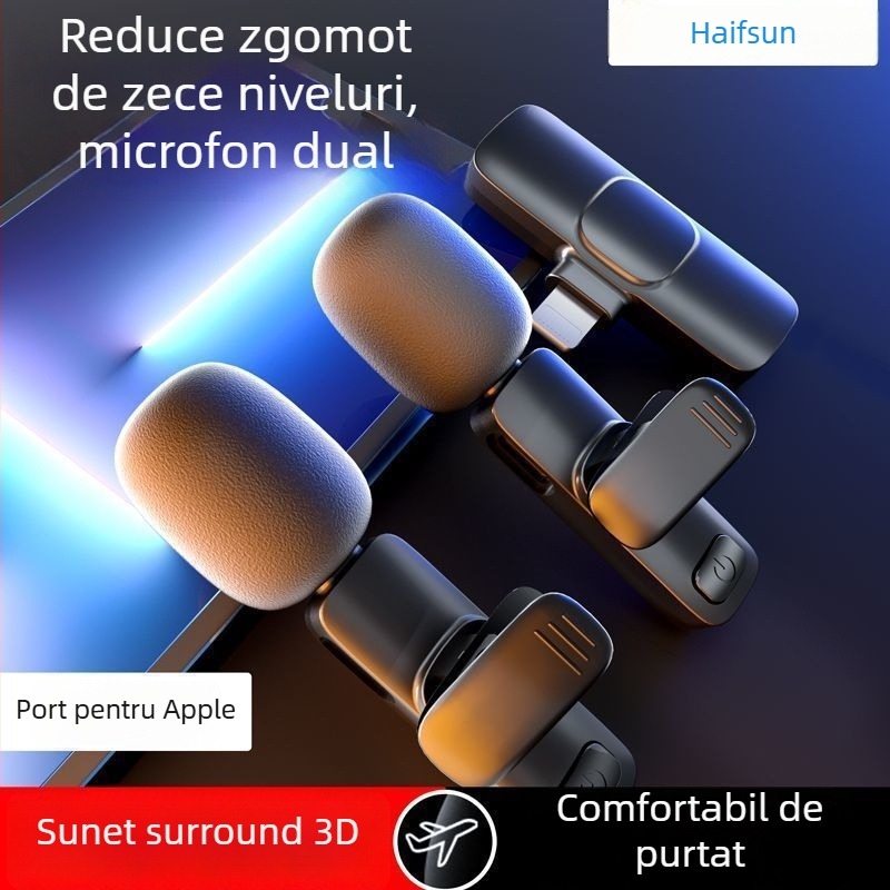 Microfon lavalier cablat, capsulă capacitivă, SNR ≥ 60 dB, fără baterie încorporată