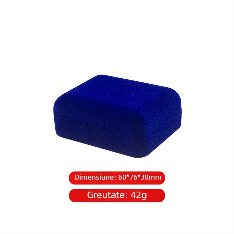 Hongfa Cutie pentru butoni de manșă pentru bărbați, exterior din flanel, interior cu flock, capac rabatabil, depozitare bijuterii