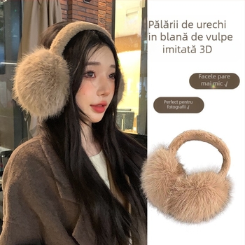 Earmuffs din pluș, blană artificială, căldură de iarnă, unisex, pentru exterior