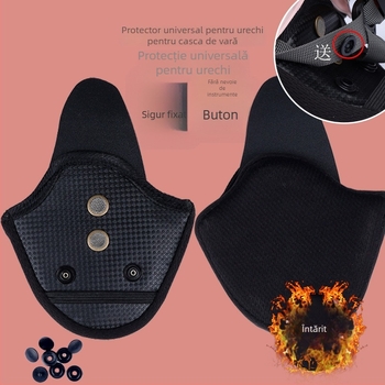 Cască pentru copii cu protecție a urechilor și căptușeală de iarnă detașabilă cu fular, potrivire universală