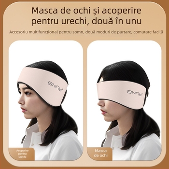 Masca de somn cu izolare fonică, din bumbac, purtată pe spate, uni, pentru utilizare zilnică acasă