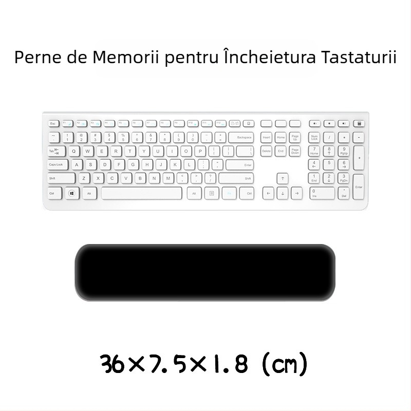 Suport pentru încheietură tastatură și mouse — silicon, spumă memory pentru odihna mâinii, design cu față dublă, temă desen animat, antiaderent, rezistent la uzură, ușor de curățat