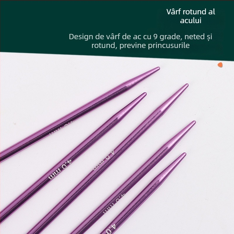 Set ace pentru pulover – ace din oxid de aluminiu, unelte pentru tricotat manual, stil minimalist