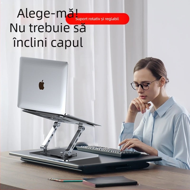Suport pentru laptop din oțel aliat, model J29, marca Into the deer, pentru laptopuri, greutate 1680 g