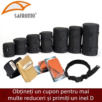 Geantă pentru obiectiv pentru aparat foto cu curea — SAFROTTO/saifutto; ușor de transportat; mostre personalizate; lansare în 2024; garanție națională