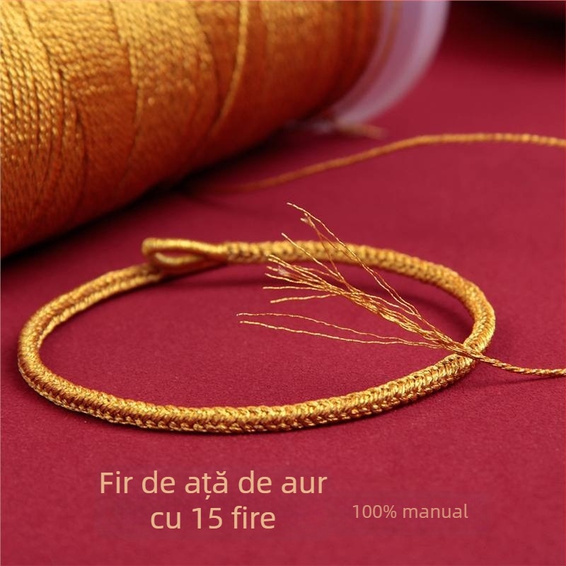 Brățară DIY împletită din șnur, design etnic, unisex, lucrată manual, primăvara 2025