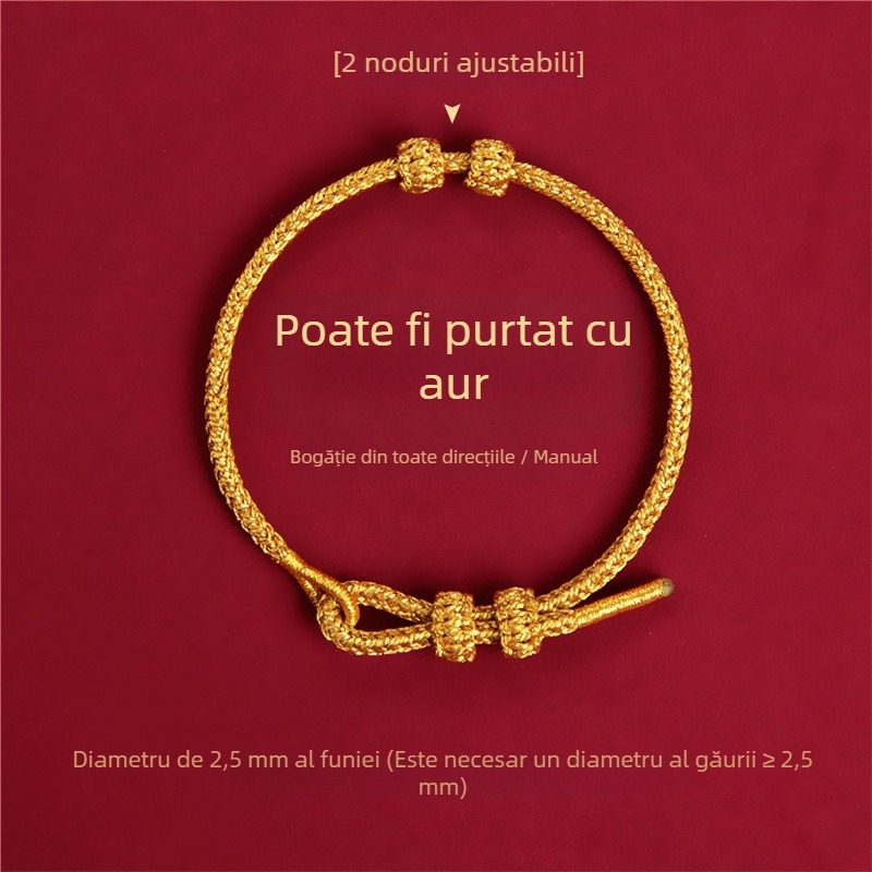 Brățară DIY împletită din șnur, design etnic, unisex, lucrată manual, primăvara 2025