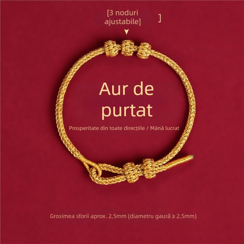 Brățară DIY împletită din șnur, design etnic, unisex, lucrată manual, primăvara 2025