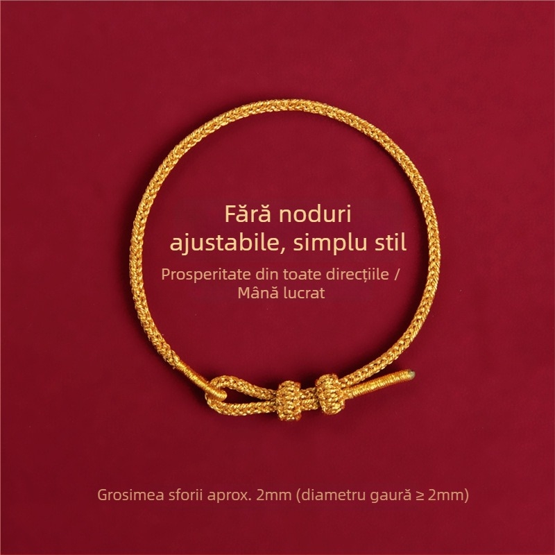 Brățară DIY împletită din șnur, design etnic, unisex, lucrată manual, primăvara 2025