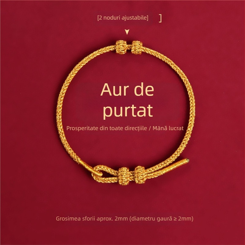 Brățară DIY împletită din șnur, design etnic, unisex, lucrată manual, primăvara 2025