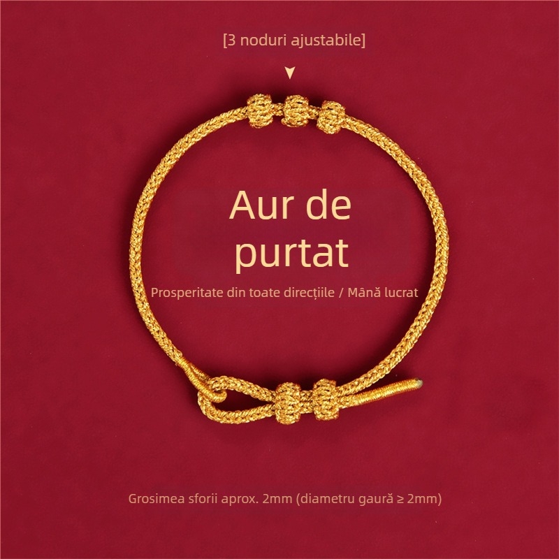 Brățară DIY împletită din șnur, design etnic, unisex, lucrată manual, primăvara 2025