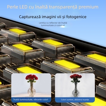 Boxă de studio compactă cu fundal LED pliabil, pentru fotografie still life și bijuterii, iluminare fără umbre