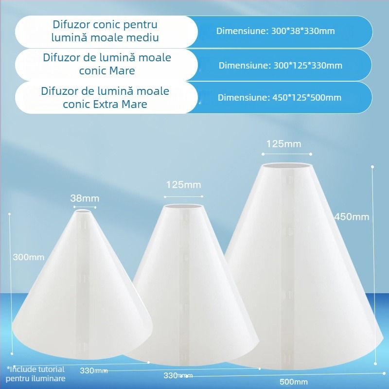 Panou pliabil de lumină difuză pentru fotografia de bijuterii, PVC, 0.15 kg
