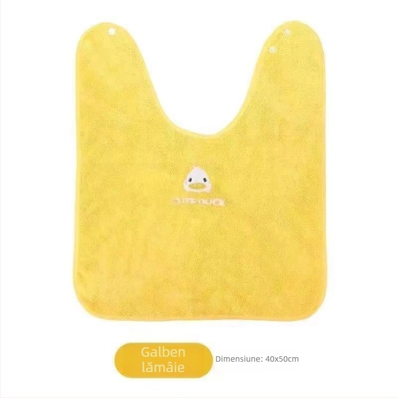 Bavete bebeluș în formă de U, din coral velvet, cu imprimeu desen animat, anti-murdărire, potrivit pentru sugari și copii mici (0–3 ani)