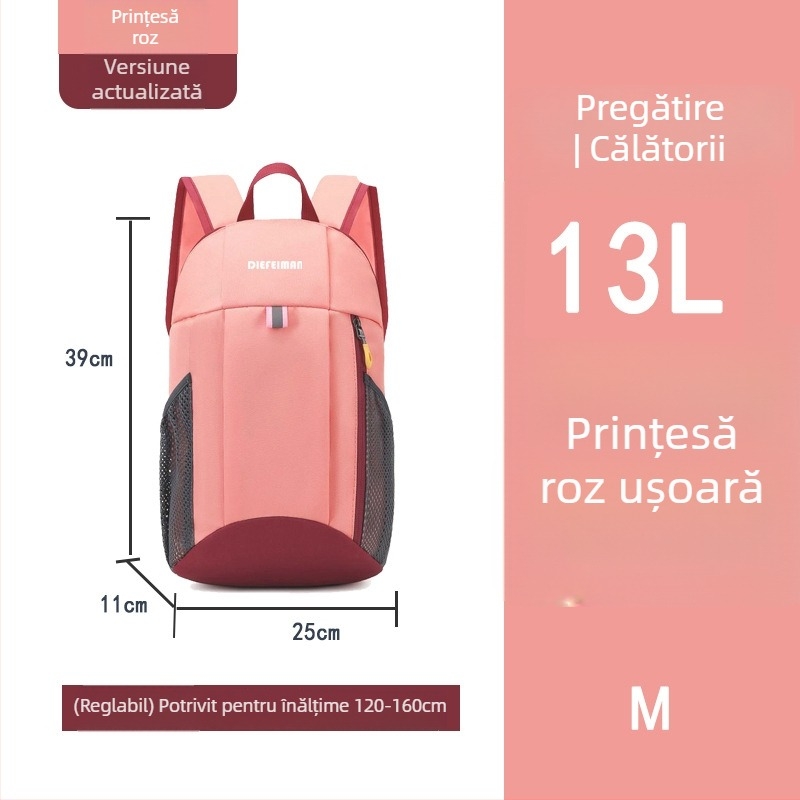 Rucsac de călătorie pentru copii — ultraușor, material Oxford; potrivit pentru 6–12 ani; bretele cu pernă de aer (material Oxford; 6–12 ani; ultraușor; bretele cu pernă de aer)