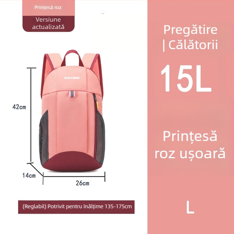 Rucsac de călătorie pentru copii — ultraușor, material Oxford; potrivit pentru 6–12 ani; bretele cu pernă de aer (material Oxford; 6–12 ani; ultraușor; bretele cu pernă de aer)