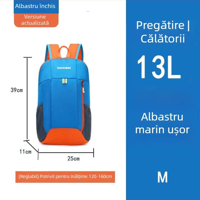 Rucsac de călătorie pentru copii — ultraușor, material Oxford; potrivit pentru 6–12 ani; bretele cu pernă de aer (material Oxford; 6–12 ani; ultraușor; bretele cu pernă de aer)