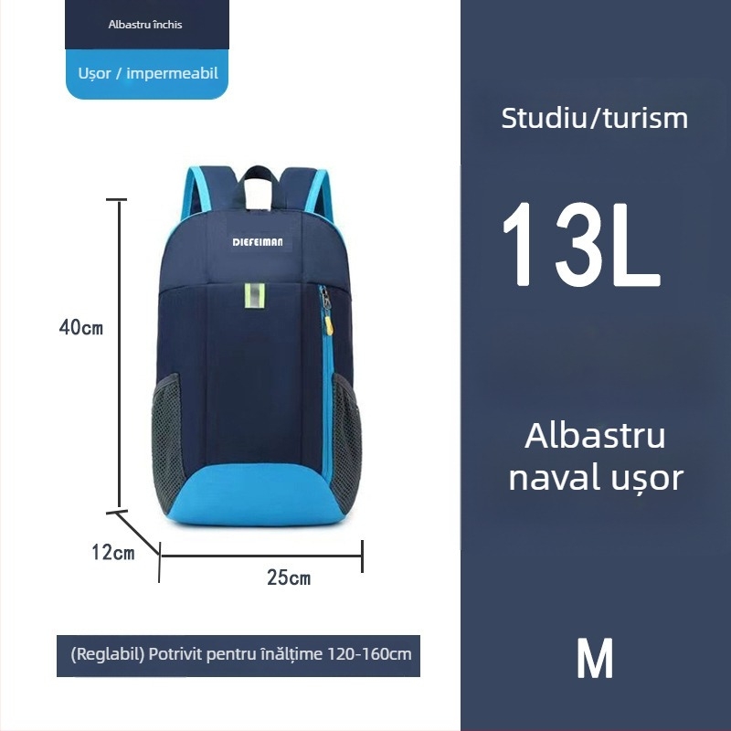 Rucsac de călătorie pentru copii — ultraușor, material Oxford; potrivit pentru 6–12 ani; bretele cu pernă de aer (material Oxford; 6–12 ani; ultraușor; bretele cu pernă de aer)