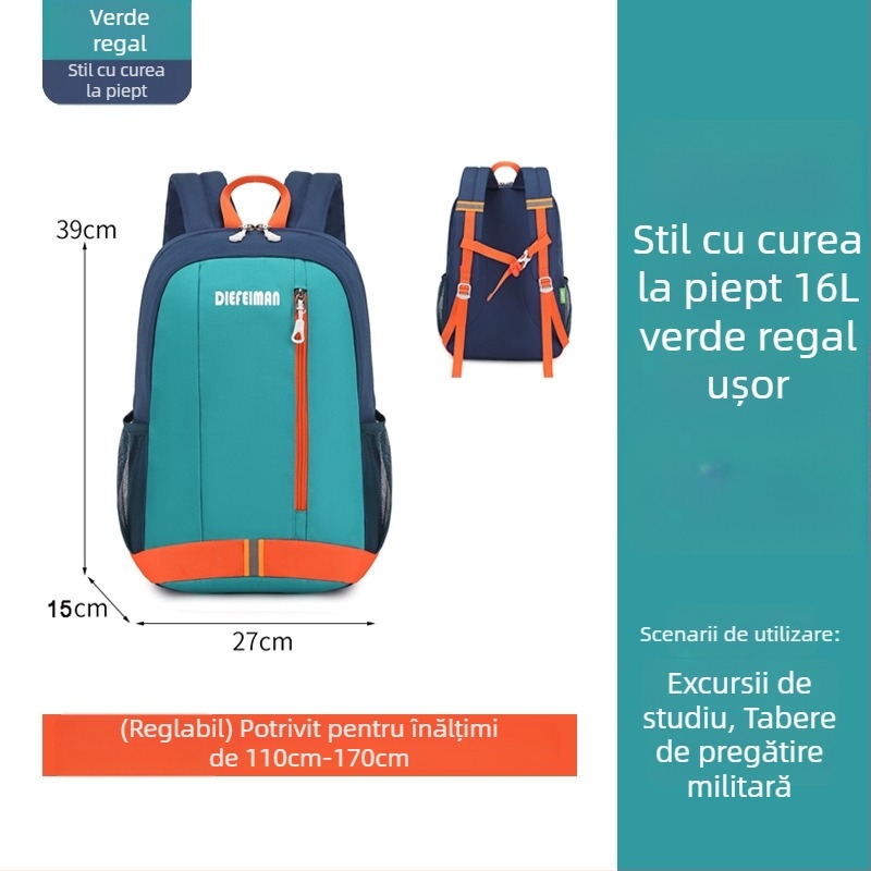 Rucsac de călătorie pentru copii — ultraușor, material Oxford; potrivit pentru 6–12 ani; bretele cu pernă de aer (material Oxford; 6–12 ani; ultraușor; bretele cu pernă de aer)
