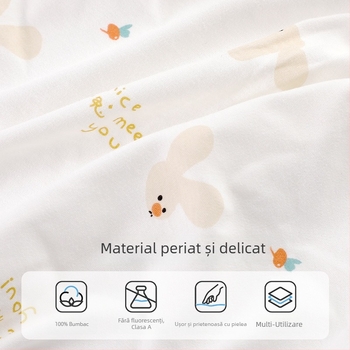 Înfășător pentru nou-născuți din bumbac 100% — model Cartoon, brand Cool qier, pentru înfășat și pătură