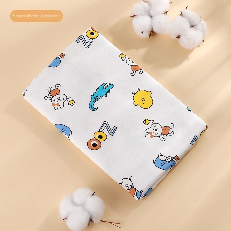 Înfășător pentru nou-născuți din bumbac 100% — model Cartoon, brand Cool qier, pentru înfășat și pătură