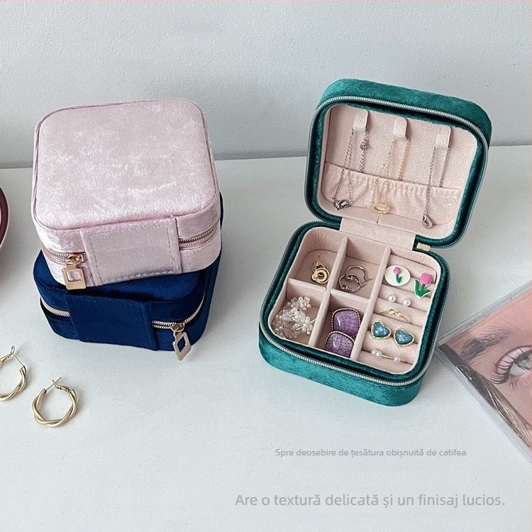Cutie portabilă pentru bijuterii, stil coreean, model 569, carcasă rigidă