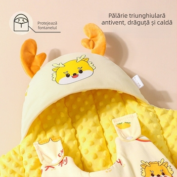 Swaddle pentru bebeluși cu model de fluture – poliester-bumbac, pentru nou-născuți, utilizare iarnă și toamnă.