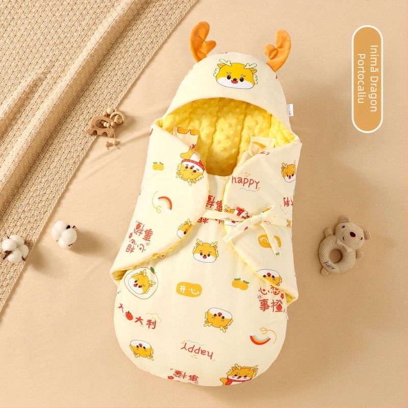 Swaddle pentru bebeluși cu model de fluture – poliester-bumbac, pentru nou-născuți, utilizare iarnă și toamnă.