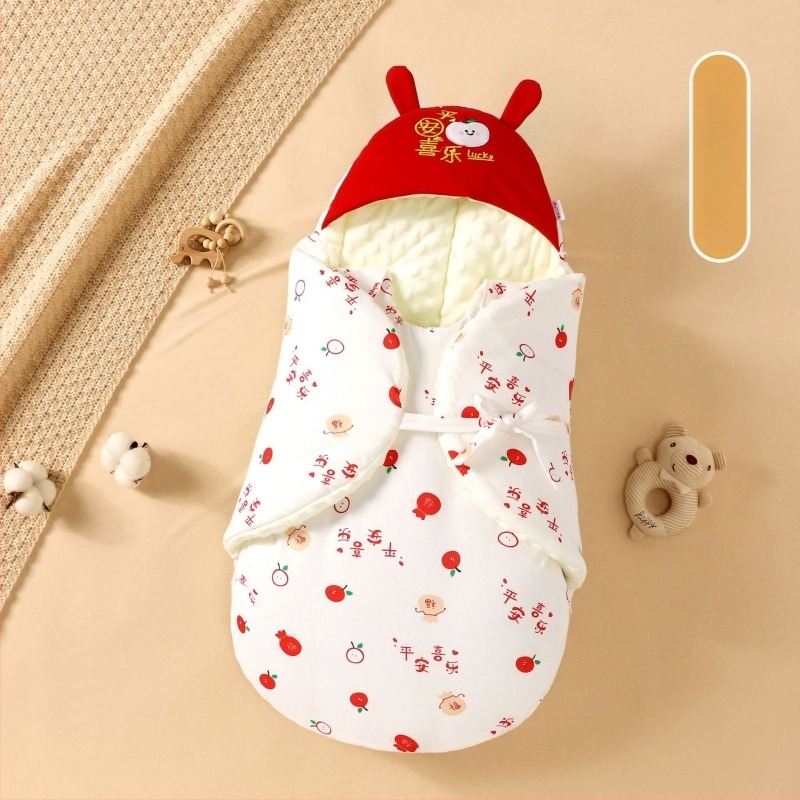 Swaddle pentru bebeluși cu model de fluture – poliester-bumbac, pentru nou-născuți, utilizare iarnă și toamnă.