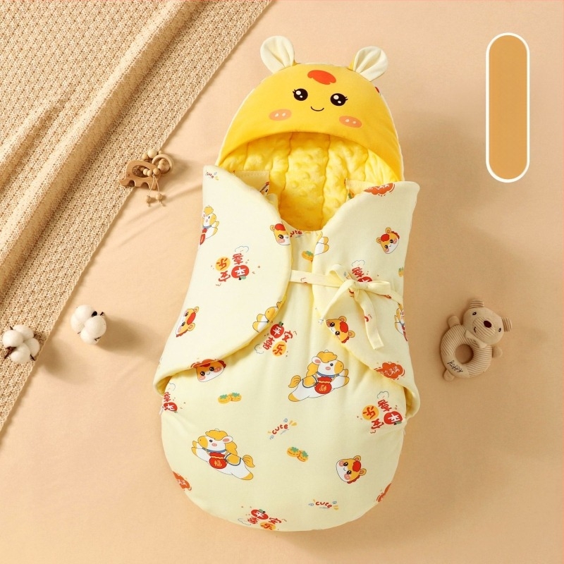 Swaddle pentru bebeluși cu model de fluture – poliester-bumbac, pentru nou-născuți, utilizare iarnă și toamnă.