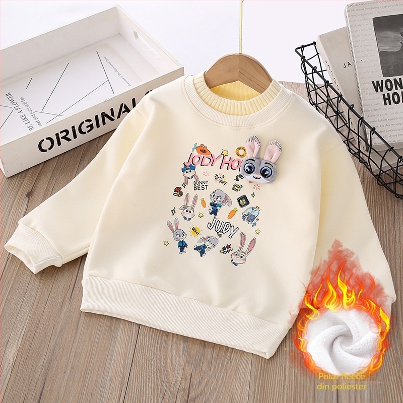 Hanorac din bumbac pentru fete, stil casual, 60% bumbac, pentru 3–8 ani, Iarna 2024