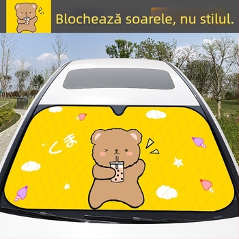 Umbrelă de soare pentru mașină din Oxford, montaj cu ventuză, potrivire generală, imprimare logo, personalizare