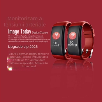 Smartwatch cu numărătoare pași și monitorizare ritm cardiac (Brand: Zealcandor; Curea: silicon; Carcasă: plastic; Funcții: numărătoare pași, monitorizare ritm cardiac)