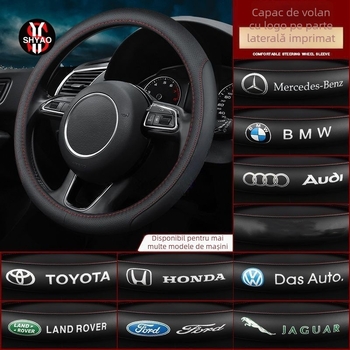 Husă volan din piele naturală – universală, patru anotimpuri, antiderapant, instalare pentru vehicule speciale