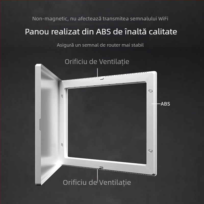 Cutie încastrată pentru joasă tensiune, cu modul multimedia pentru fibră optică, pentru utilizare în interior. Brand Minaem/Monsan. Carcasă și capac din ABS.